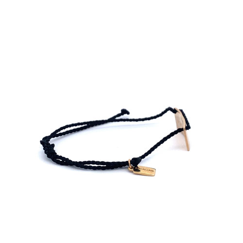 Love you to the moon black goldplated