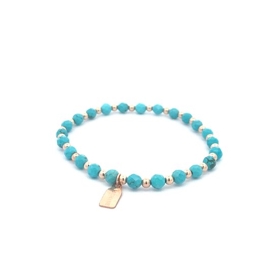 Mix turquoise gold coloured