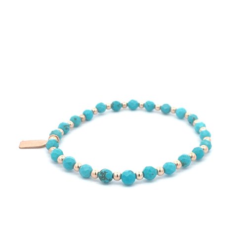 Mix turquoise gold coloured