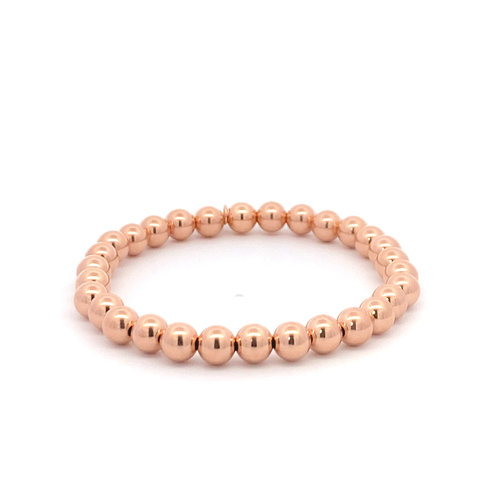 Basic 6mm rose-gold coloured