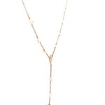 Necklace clover stones pearl goldplated