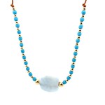 Necklace big eye blue light gold coloured Necklace big eye blue light gold coloured