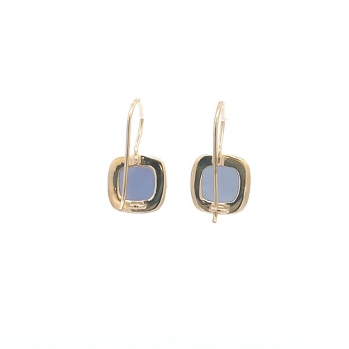 Earrings stone blue light goldplated