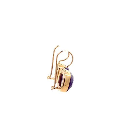 Earrings stone purple goldplated