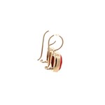 Earrings stone red goldplated