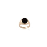 Pink ring black goldplated