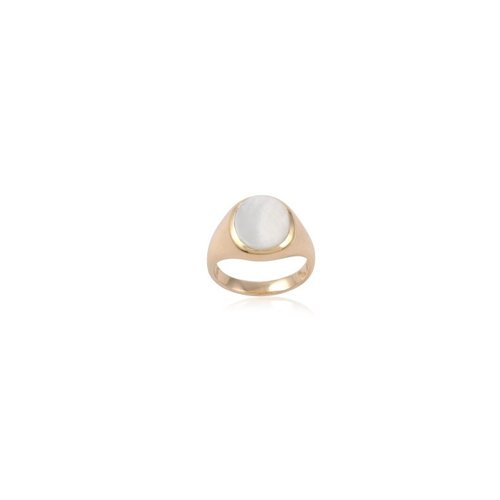 Pink ring pearl goldplated