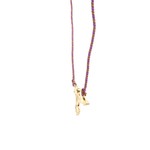 Necklace freedom bird lila goldplated