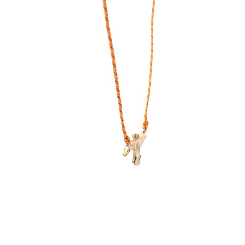 Necklace freedom bird peach goldplated