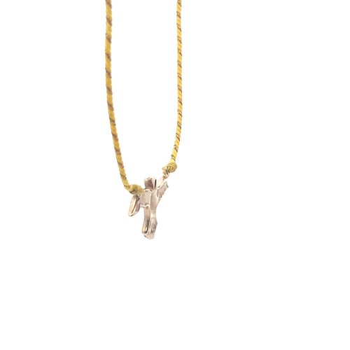 Necklace freedom bird yellow goldplated