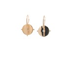 Earrings disc dot cc goldplated