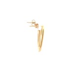 Earrings heart oval goldplated