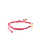 Heart cord pink goldplated