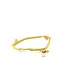 Heart cord yellow goldplated