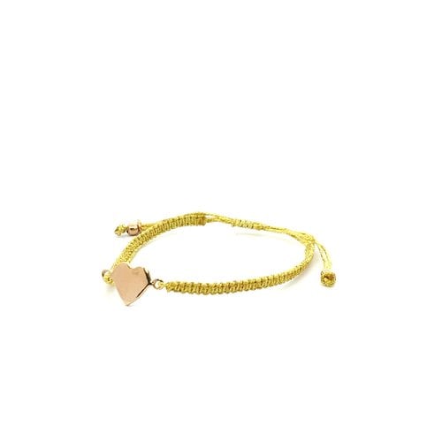Heart cord yellow goldplated