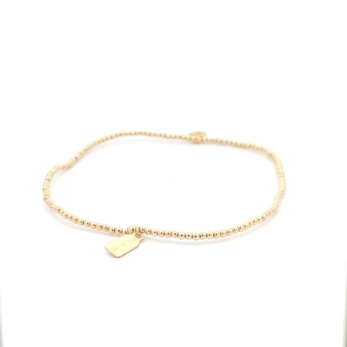 Anklet 2mm heart cc gold coloured