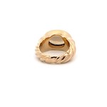 Ring braid brown goldplated