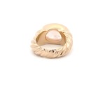 Ring braid pink light goldplated