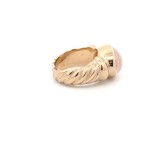 Ring braid pink light goldplated