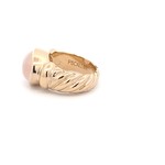 Ring braid pink light goldplated