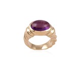 Ring braid purple goldplated