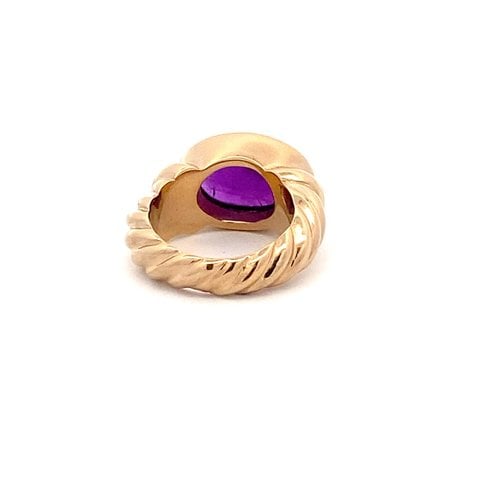 Ring braid purple goldplated