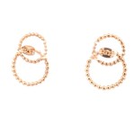 Earrings 2 circles goldplated Earrings 2 circles goldplated