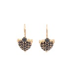 Earrings france black goldplated