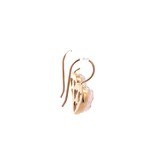 Earrings heart stone pink light goldplated