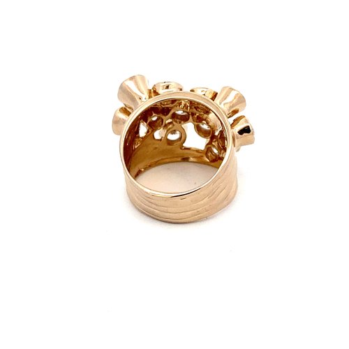 Ring multi stones cc goldplated