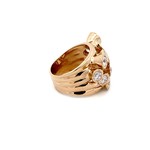 Ring multi stones cc goldplated