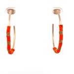 Earrings cord orange goldplated Earrings cord orange goldplated