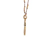 Necklace hamsa hand pink cc goldplated