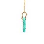 Necklace hamsa hand heart turquoise goldplated Necklace hamsa hand heart turquoise goldplated
