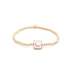 Square heart pink gold coloured Square heart pink gold coloured