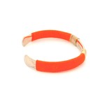 Bangle rope heart orange goldplated