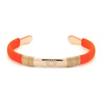 Bangle rope heart orange goldplated