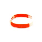 Bangle rope heart orange goldplated