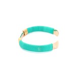 Bangle rope heart sea green goldplated Bangle rope heart sea green goldplated