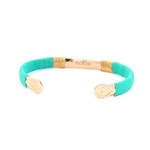 Bangle rope heart sea green goldplated Bangle rope heart sea green goldplated