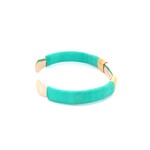 Bangle rope heart sea green goldplated Bangle rope heart sea green goldplated