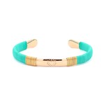 Bangle rope heart sea green goldplated Bangle rope heart sea green goldplated