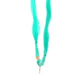 Necklace rope coin sea green goldplated