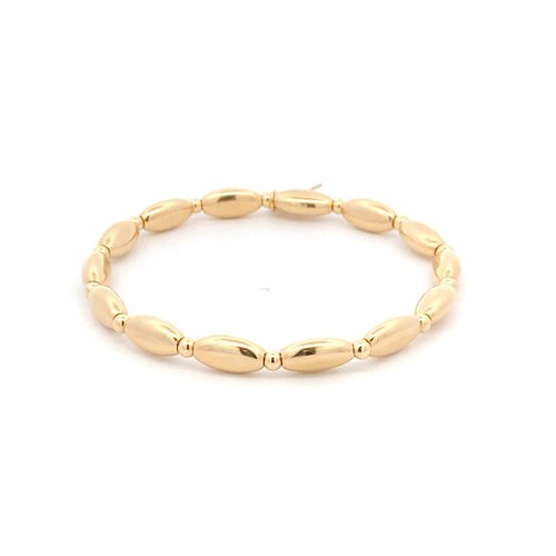 Basic oval medium gold coloured