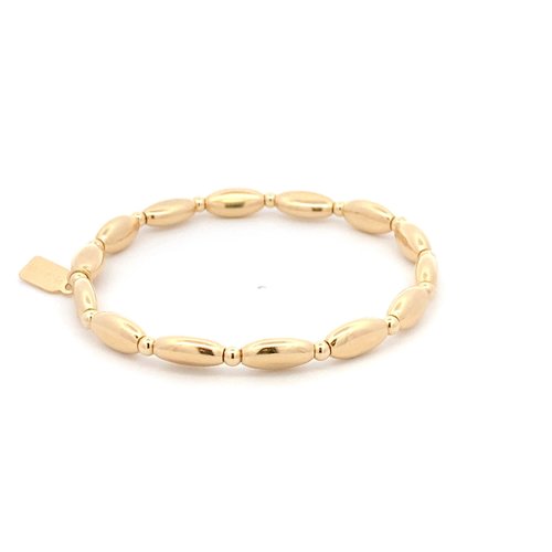 Basic oval medium gold coloured