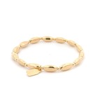 Basic oval medium gold coloured