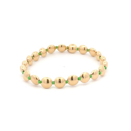 Basic flat 7mm green light gold coloured