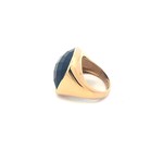 Ring stone black goldplated