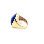 Ring stone blue goldplated