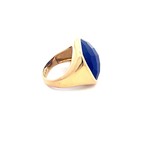 Ring stone blue goldplated